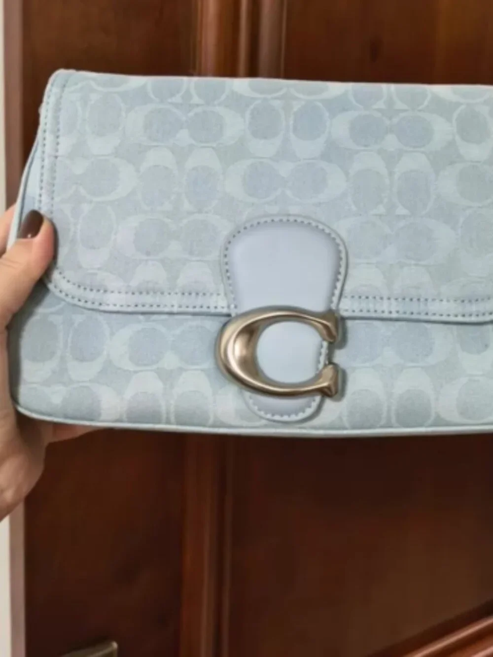 Coach Signature Collection Blue Crossbody Bag Like New Condition